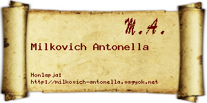 Milkovich Antonella névjegykártya